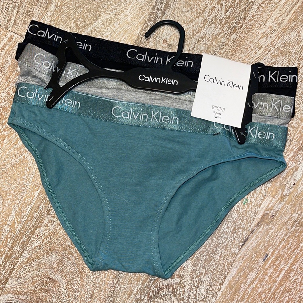 NEW OPEN WOMEN'S CALVIN KLEIN COTTON LOGO BIKINI U